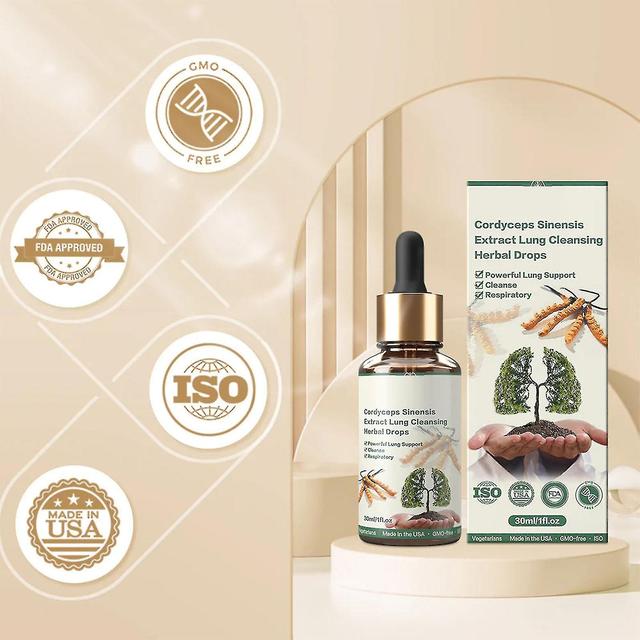 Organic Lung Health Cleanse Drops, Powerful Lung Support Supplement Lung Detox Drops für die Gesundheit der Atemwege, natürliche Lungenreinigung 1 ... on Productcaster.