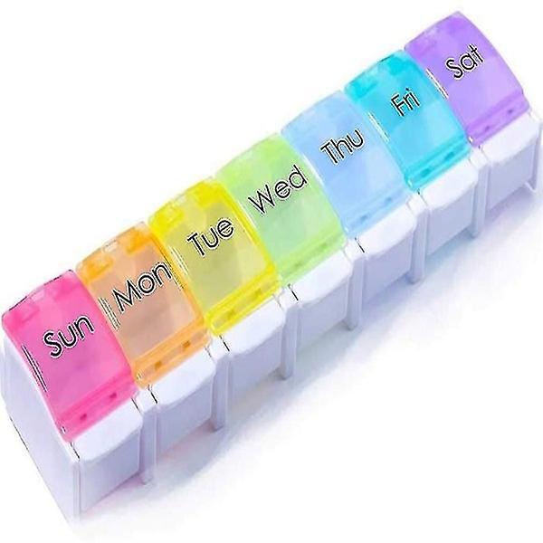 Hsmy 7-Day Portable Pill Box Organizer for Vitamins and Cod Liver Oil on Productcaster.