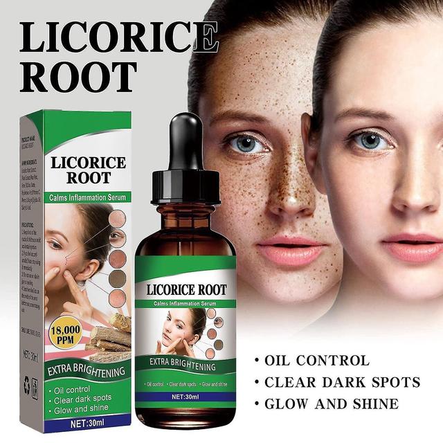 Licorice Root Extract,licorice Root Liquid Extract Essential Oil Anti Pore Shrinking Facial Serum Ac 3 Pcs on Productcaster.