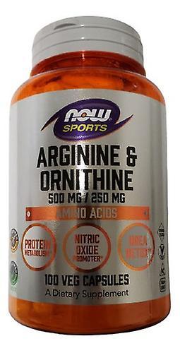 Now Foods L-Arginine & Ornithine 500 & 250 mg 100 Capsules 205 gr on Productcaster.