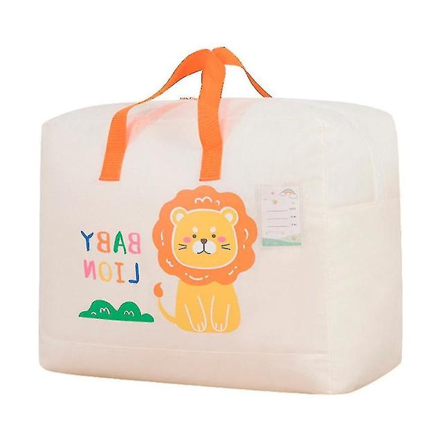 Szmtcv Cartoon Print Quilt Storage Bag Thicken Oxfold Cloth Clothes Finishing Bag Beige Giant on Productcaster.