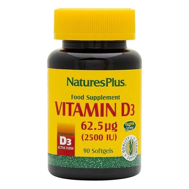 Nature's Plus Vitamin D3 2500iu Softgels 90 (1046) on Productcaster.