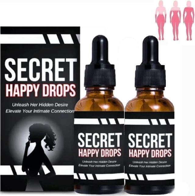 Secret Happy Drops, Oral Drops, Happy Hormones Drops, Oral Drops Women Men, Enhancing Sensitivity Pleasure, Promoting Relaxation 2Pcs on Productcaster.