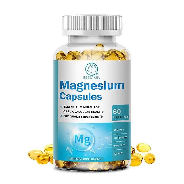 Tib Magnesium Capsule Stress Muscle Nerve Health Good Mood Brain Bones,joint And Cardiovascular Health Tib 60pcs on Productcaster.