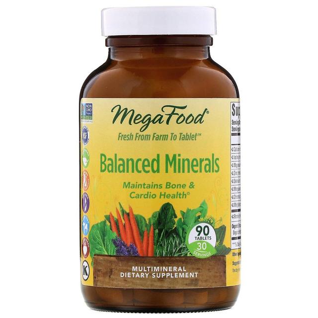 MegaFood, Minerais Equilibrados, 90 Comprimidos on Productcaster.