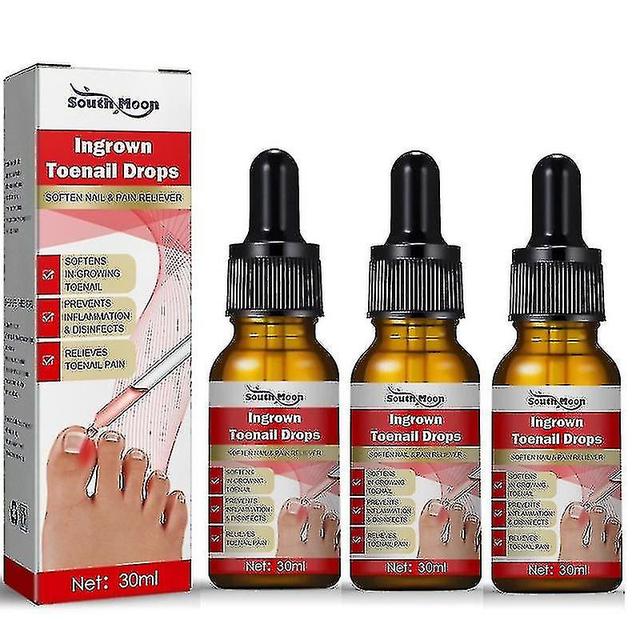 3x Ingrown Toenail Drops Pain Relief Treatment Liquid Fungal Fungus Essential Oil 30ml on Productcaster.