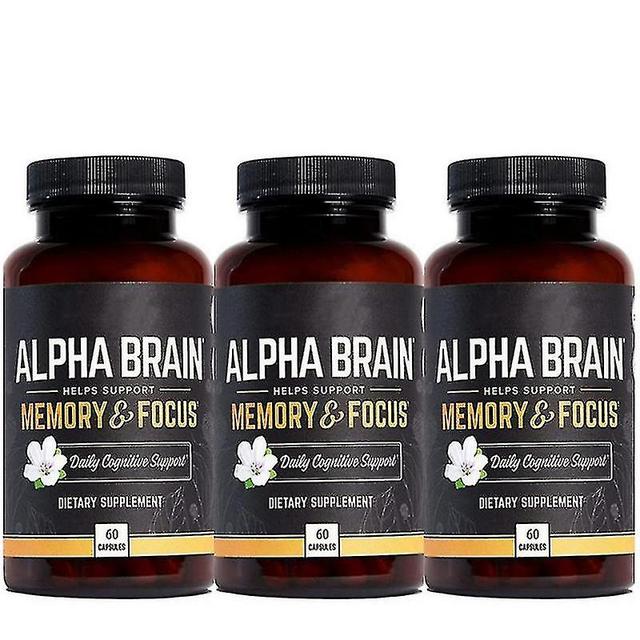 Alpha Brain Memory Focus Capsules Suplement poznawczy Mężczyźni Kobiety Nootropowe 2025AA 3szt on Productcaster.