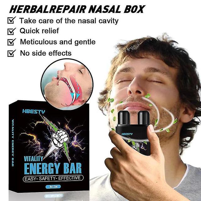 HBESTY Vitality Energy Bar Nasal Inhaler, Dual Nasal Inhaler Refreshing Stick, Natural Energy Focus Inhaler Stick to Increase Focus, Mental Speed 1pc on Productcaster.