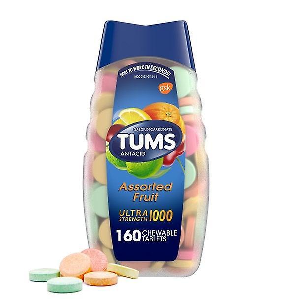 Tums ultra styrke halsbrand relief tygges antacida tabletter, frugt, 160 tælle on Productcaster.