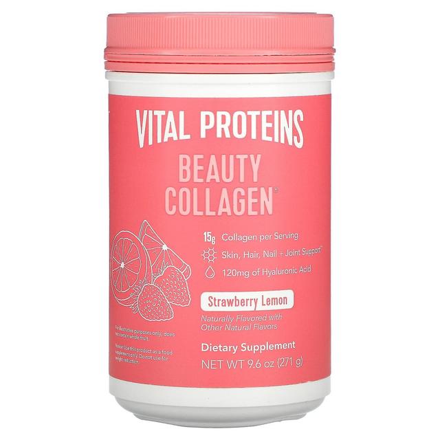 Vital Proteins Elintärkeät proteiinit, kauneuskollageeni, mansikkasitruuna, 9,6 oz (271 g) on Productcaster.