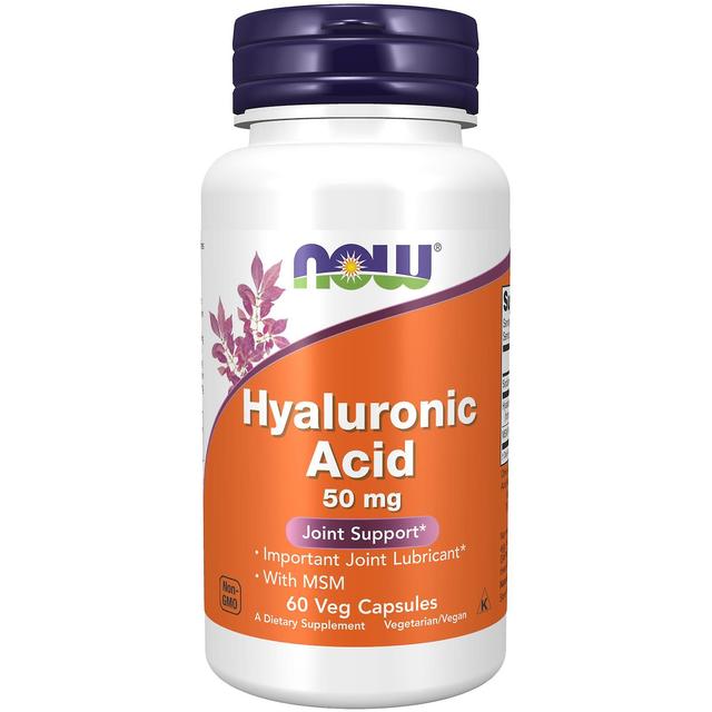 NOW Foods Hyaluronzuur 50 mg 60 Veg Capsules on Productcaster.