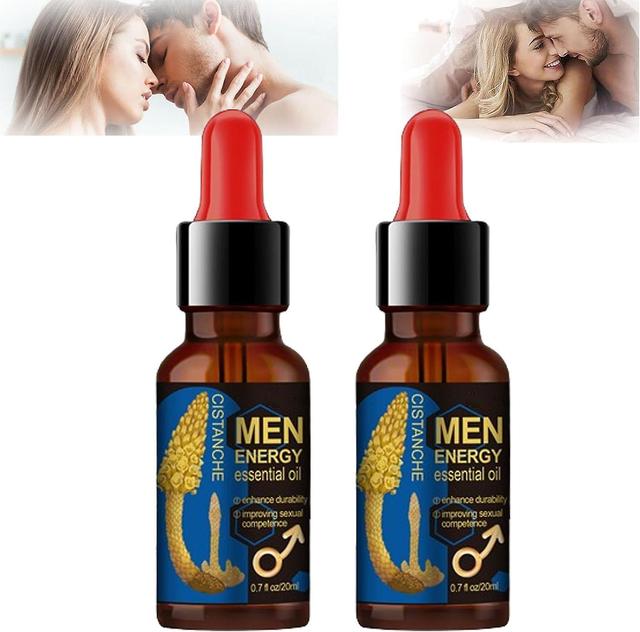 Hemmelige dråber til stærke mænd, hemmelige glade dråber til mænd større længere langvarig sex energi massage olie forbedring følsomhed 2stk 40ML on Productcaster.