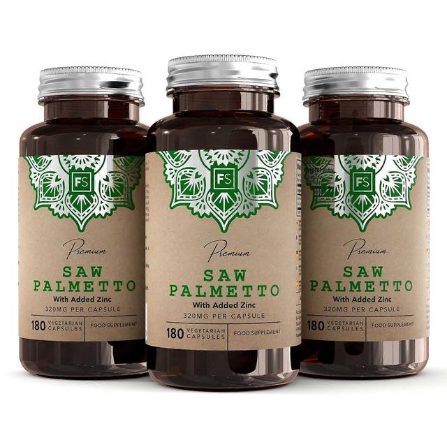 Focus Supplements Saw Palmetto so zinkom (320mg) 180 Kapsúl 3 Bottles (540 Capsules) on Productcaster.