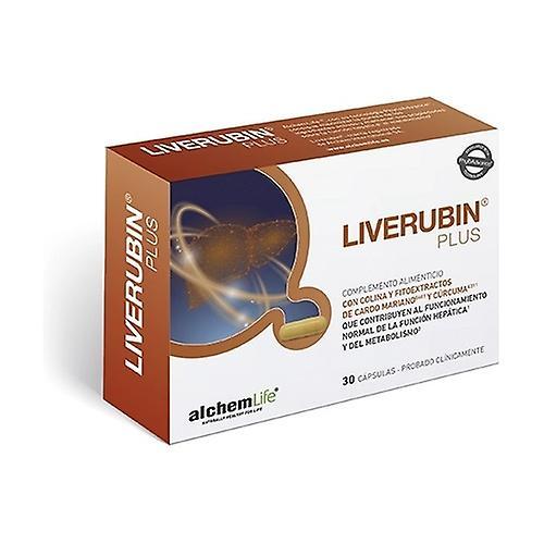 Alchem Life Liverubin plus liver 30 capsules of 549.4mg on Productcaster.