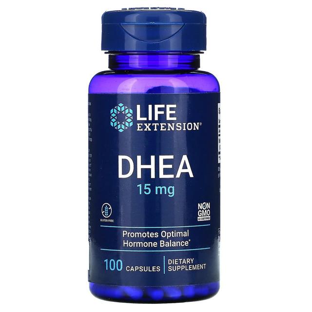 Life Extension Livsforlængelse, DHEA, 15 mg, 100 kapsler on Productcaster.