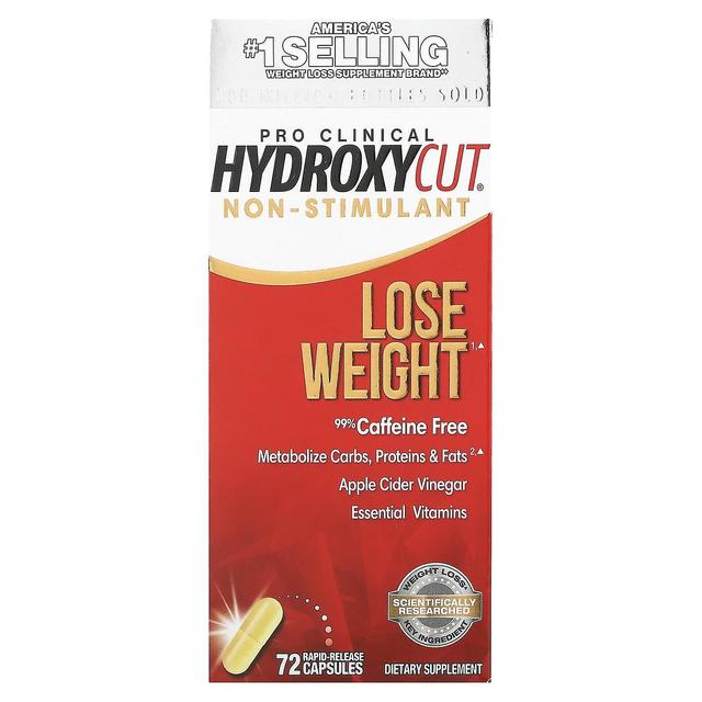 Hydroxycut Hydroksileikkaus, Pro kliininen hydroksileikkaus, ei-stimulantti, 72 nopeasti vapautuvaa kapselia on Productcaster.