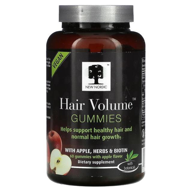 New Nordic US Inc, Hårvolymgummier med äpple, örter & Biotin, 60 Gummies on Productcaster.