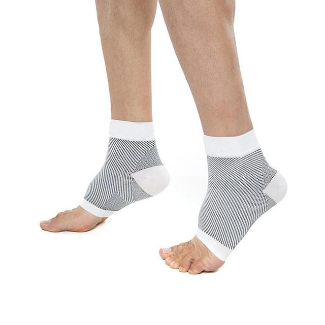 unbrand Sports Compression Socks High Elastic Toeless Foot Sleeves Skin-friendly Ankle Brace Socks white on Productcaster.