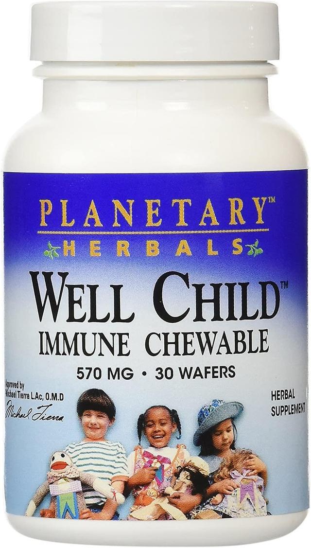 Planetary Herbals Well Child Immune Chewable 560mg 30 Wafers on Productcaster.