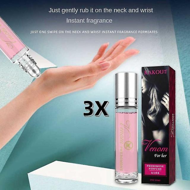 Zhouxixi 3 stuks Pure Androstenonum Max 100% Feromoon voor mannen 8ml Roll-on Attract Vrouwen Olie Sex on Productcaster.