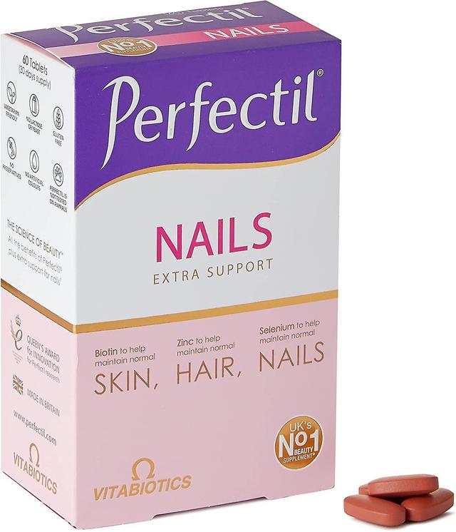 Vitabiotics Perfectil Plus Nails 60x Tabletas de Apoyo a los Pelos de la Piel - 3 Paquetes para 2 on Productcaster.