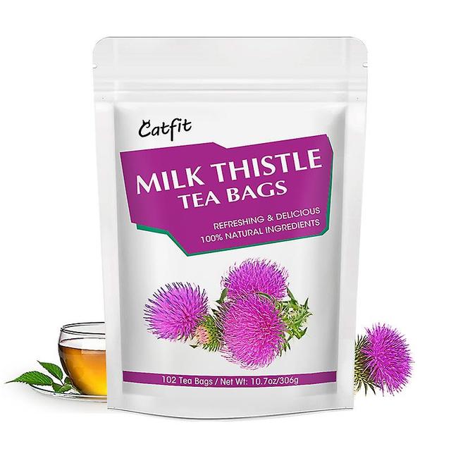 Visgaler Milk Thistle Detox Tea Active Silymarin Strongly Supports Liver Care Health& Antioxidant Liver Cleanse Diet Supplement 102 days on Productcaster.