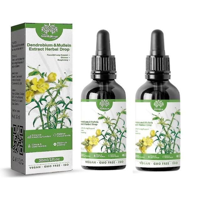 2pcs Dendrobium Mullein Extract - Powerful Lung Cleanse Respiratory Herbal Drop on Productcaster.