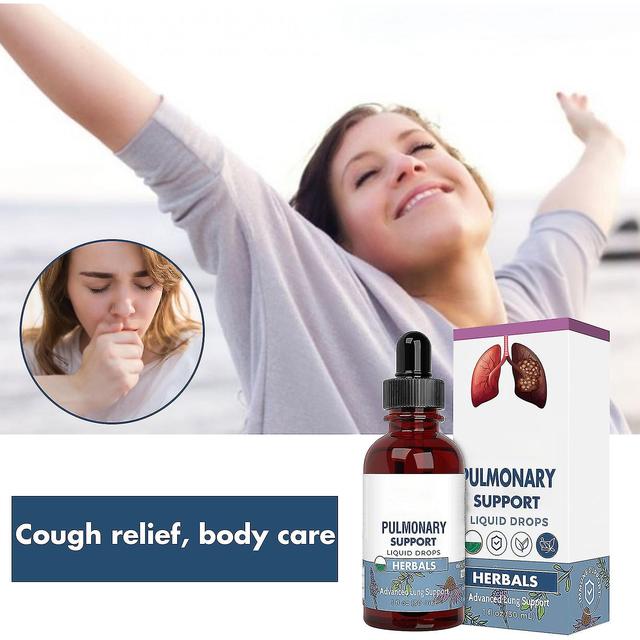 Lung Cleanse Drops, Organic Pulmonary Health Herbal Supplement, Natural Lung Health Support Liquid Dops For Respiratory Support 2pcs - 60ml on Productcaster.