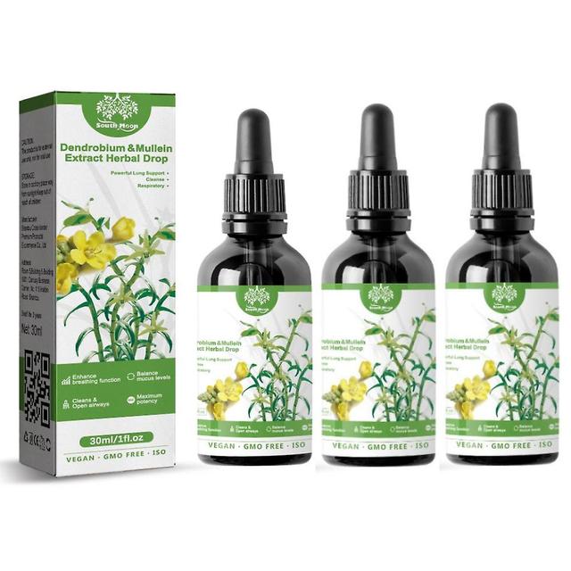 3pcs Dendrobium Mullein Extract - Powerful Lung Cleanse Respiratory Herbal Drop on Productcaster.