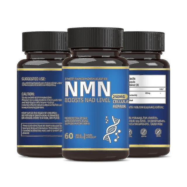 3x Nmn Capsules Anti Ageing Detox Nicotinamide Mononucleotide 99% Purity Supplement on Productcaster.