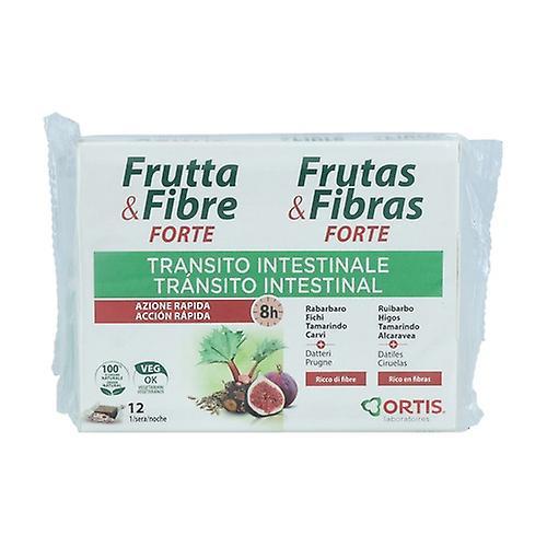 Ortis Fruits & Fibers Forte Intestinal Transit 12 chewable tablets on Productcaster.