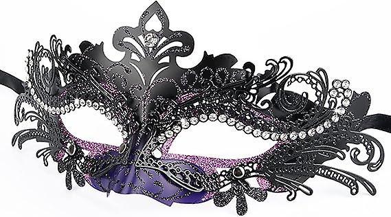 Dewenwils Dww-1 Pcs Masque Vnitien(violet Fonc Et Noir), Pour Bal Masqu Et Costume, Pour Femme Et Homme on Productcaster.