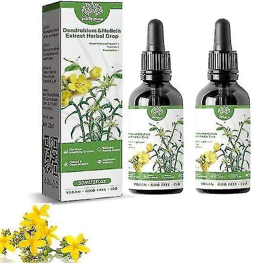 1pc Dendrobium And Mullein Extract - Powerful Lung Support, Cleansing And Respiratory System, Dendrobium And Mullein Extract Herbal Drops, Dendrobi... on Productcaster.