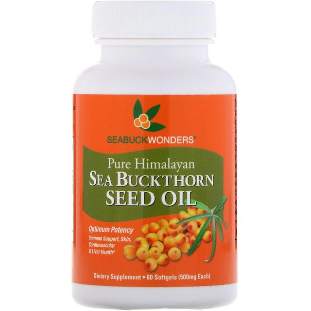 SeaBuckWonders, Sea Buckthorn Seed Oil, 500 mg, 60 Softgels on Productcaster.