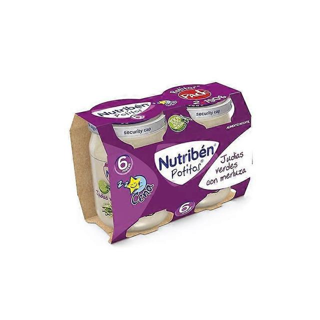 Nutriben nutribén potito cena bipack judías verdes con merluza 2x 190g on Productcaster.