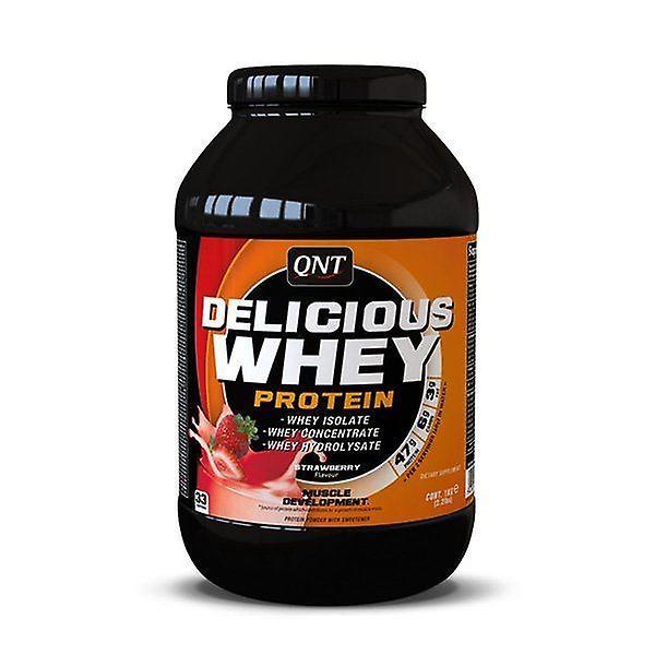 QNT Delicious Whey Protein Powder Bodybuilding Muscle Mass Growth Strawberry 908g on Productcaster.