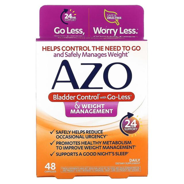 Azo, Controllo della vescica con Go-Less e gestione del peso, 48 Capsule on Productcaster.