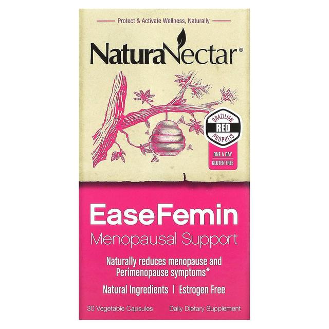 NaturaNectar, EaseFemin, Menopausal Support, 30 Vegetable Capsules on Productcaster.