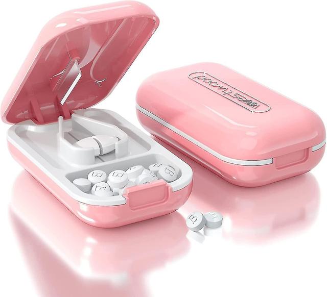 Pill , Pill Splitter Pill For S Lar , Vitamins , Portable Pill Crusher Pink on Productcaster.