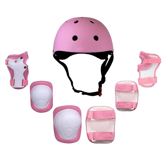 Children's Protective Gear Set Light Weight Roller Skating Protective Gear Pink on Productcaster.