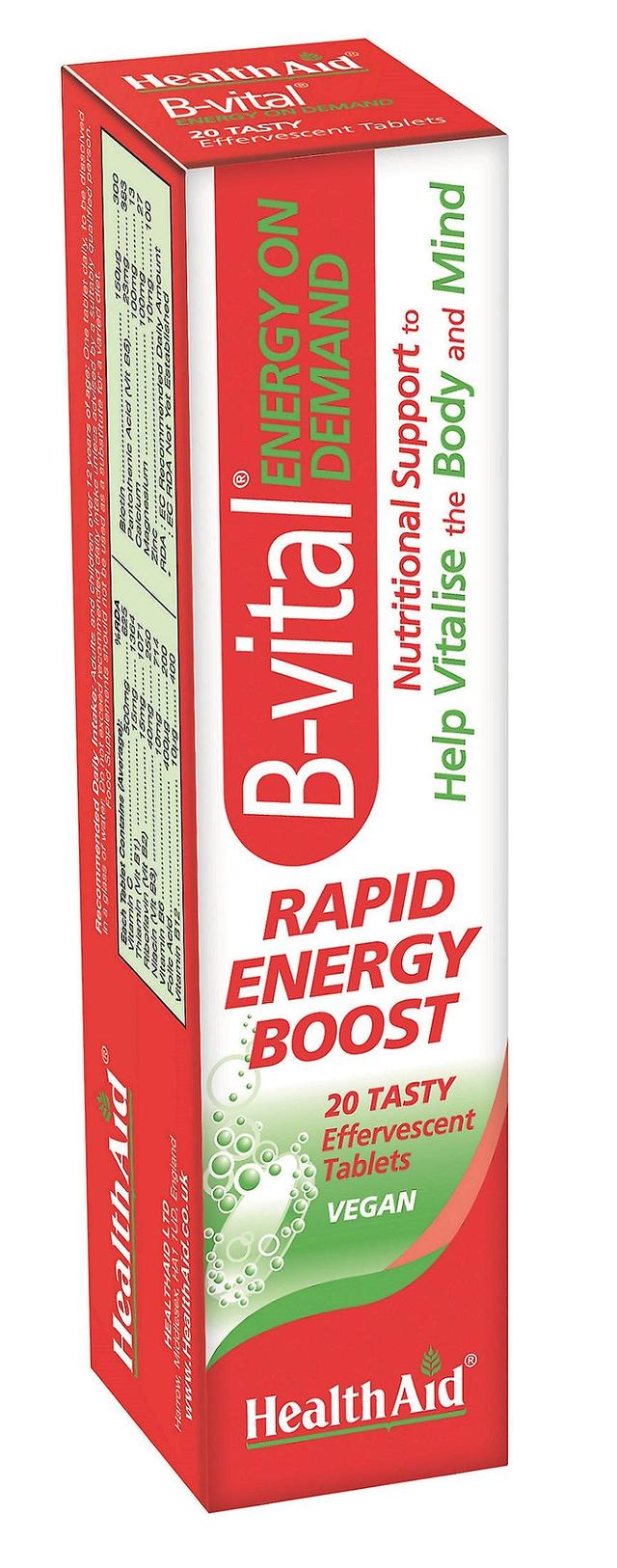 Health aid b-vital rapid energy boost effervescent 20's on Productcaster.