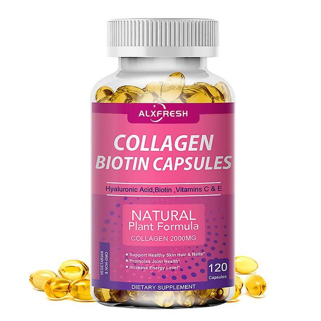 Tib Alxfresh 3x Collagen And Biotin Capsules Supports Anti-aging Healthy Hair& Skin&bone&nails Women Hair Growth Health Supplement 60PCS on Productcaster.