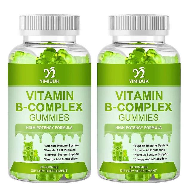 Visgaler Vitamin B Complex Vegan Gummies With Vitamin B12, Biotin , B6, Niacin, B5, B6, B8, B9 For Stress, Energy & Healthy Immune System 2 Bottle on Productcaster.