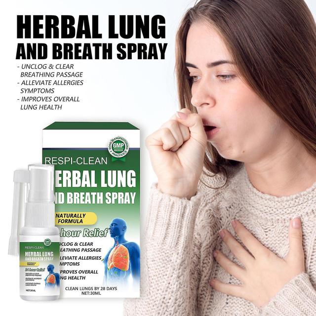 Lung Cleanse Mist, Herbal Lung And Breath Spray för lungrengöring och andningsstöd, Organisk lunghälsa Herbal Supplement Mist 3st - 90ML on Productcaster.