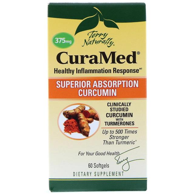 Terry Naturally Terry Naturligt, CuraMed, 375 mg, 60 Softgels on Productcaster.