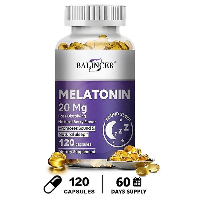 Sofirn Balincer Melatonin - Supports Mood, Cognitive Relaxation, Healthy Sleep, Immune System, NON-GMO, Vegan 120 count-1 bottle on Productcaster.