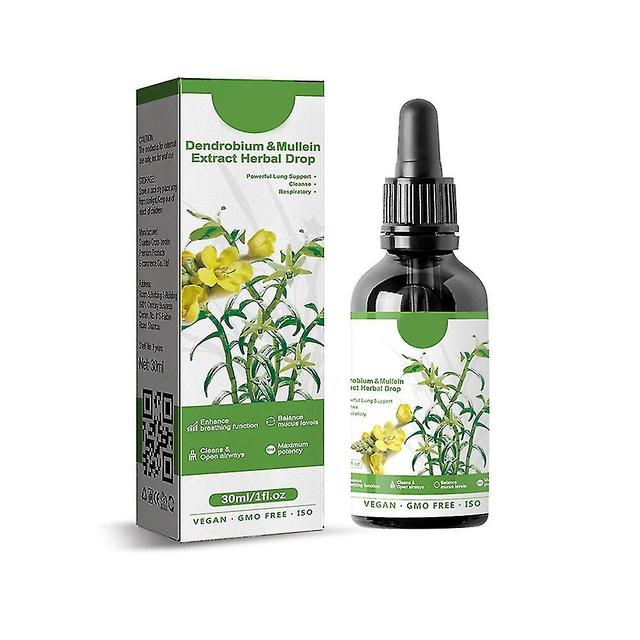 2-4pcs Dendrobium Mullein Extract Powerful Lung Cleanse Respiratory Herbal Drops 3pcs on Productcaster.