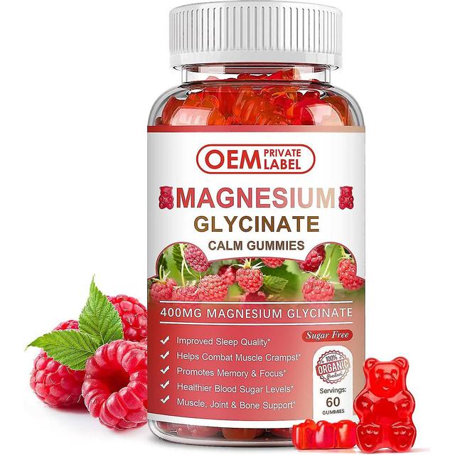 Bonbons gélifiés au glycinate de magnésium, glycinate de magnésium Calm Gummy, supplément de magnésium et de potassium sans sucre pour adulte avec ... on Productcaster.