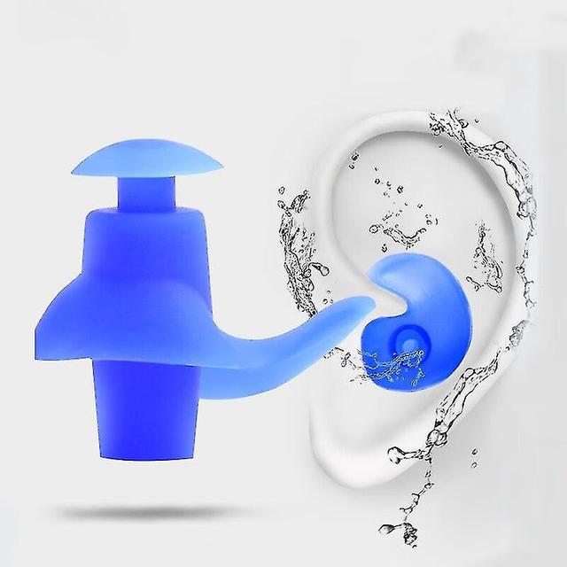 Bouchons d'oreille pour nageurs bleu 1 pice Prvention des infiltrations d'eau on Productcaster.