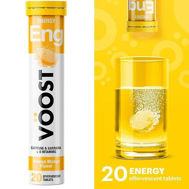 Voost, energia, vitamín b12, kofeín, doplnok energetického nápoja s komplexom vitamínu B, šumivá tableta vitamínového nápoja, 20 počet on Productcaster.